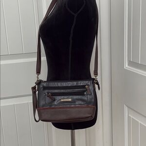 Stone & Co. Black‎ and Brown Crossbody Bag
